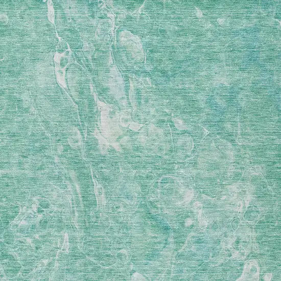 Teal Blue Aqua And Green Abstract Washable Indoor Outdoor Area Rug Photo 6
