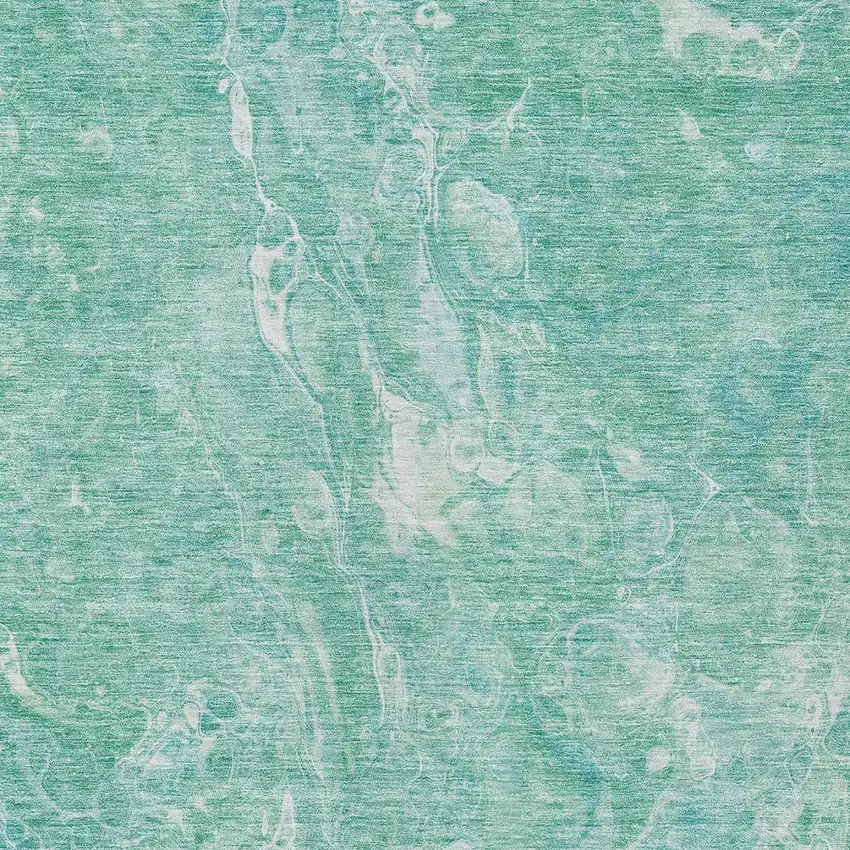 Teal Blue Aqua And Green Abstract Washable Indoor Outdoor Area Rug Photo 6