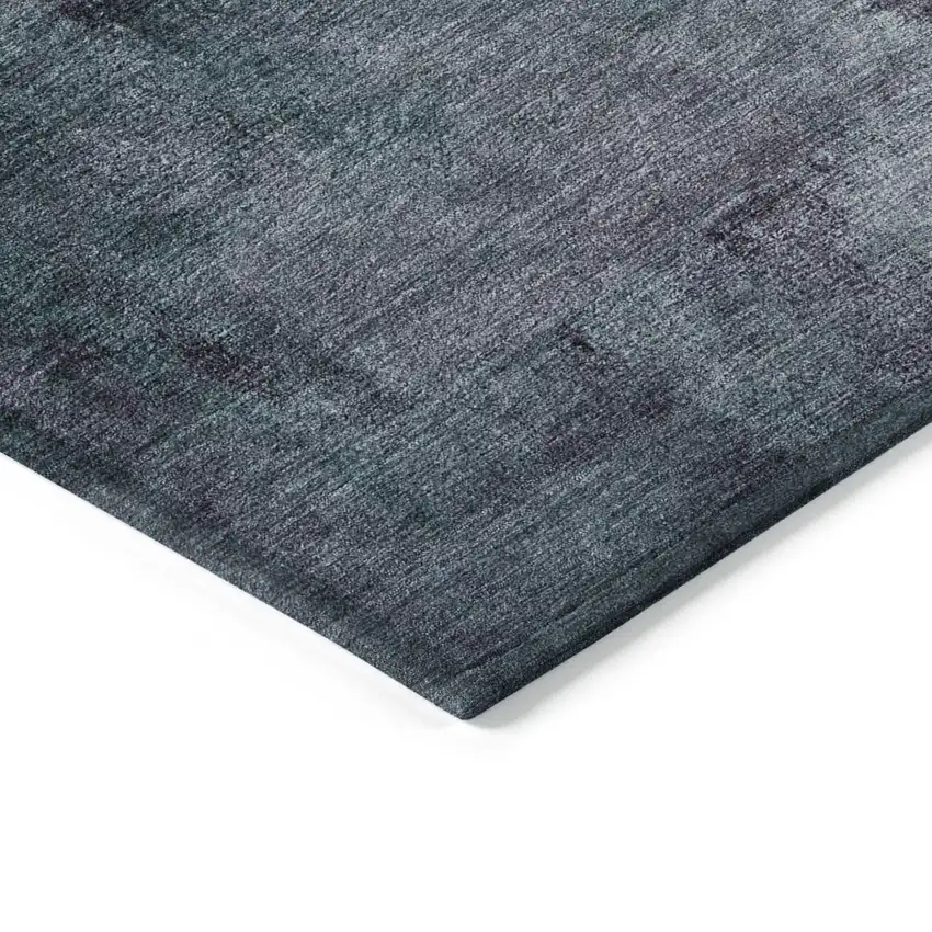 Teal Blue Aqua And Ivory Abstract Washable Indoor Outdoor Area Rug Photo 5