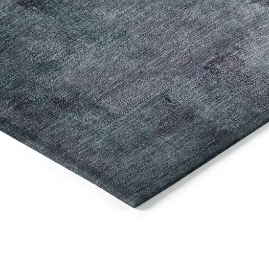 Teal Blue Aqua And Ivory Abstract Washable Indoor Outdoor Area Rug Photo 5