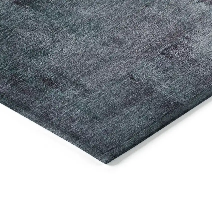 Teal Blue Aqua And Ivory Abstract Washable Indoor Outdoor Area Rug Photo 5