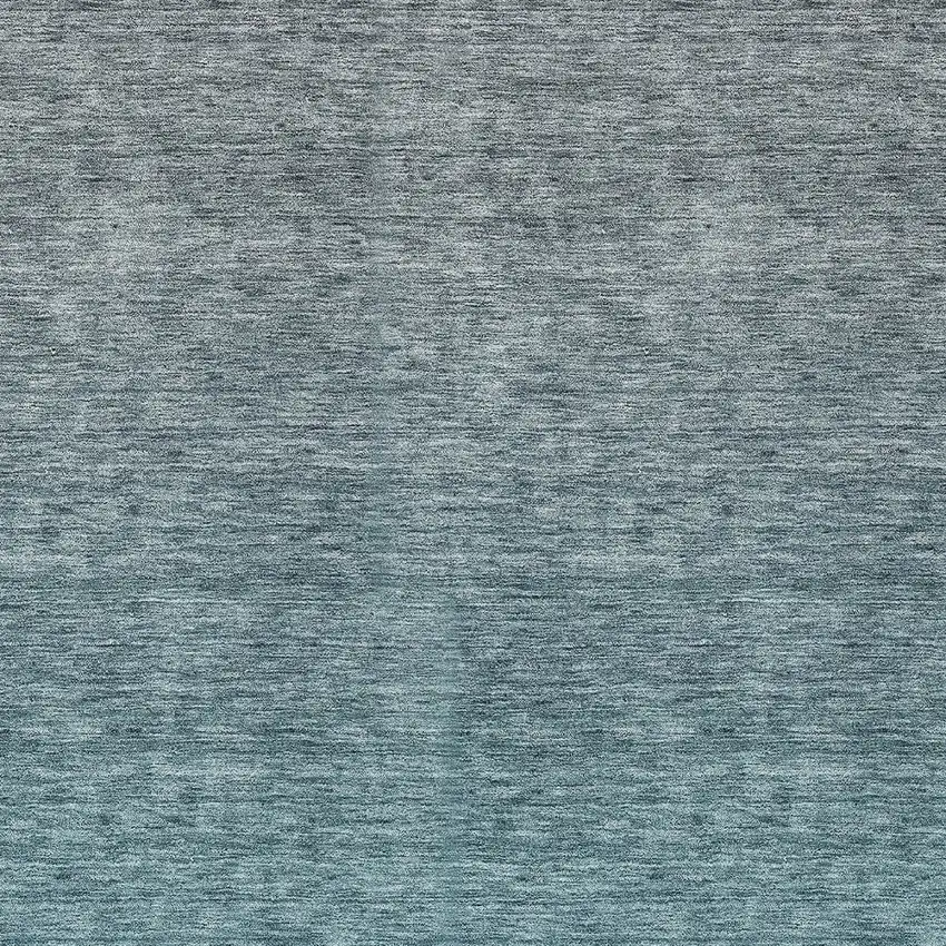 Teal Blue Gray And Charcoal Ombre Washable Indoor Outdoor Area Rug Photo 6