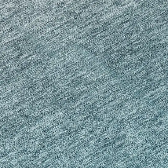 Teal Blue Gray And Charcoal Ombre Washable Indoor Outdoor Area Rug Photo 8