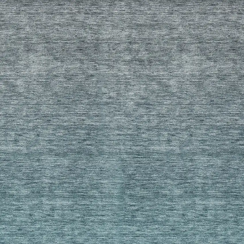Teal Blue Gray And Charcoal Ombre Washable Indoor Outdoor Area Rug Photo 6