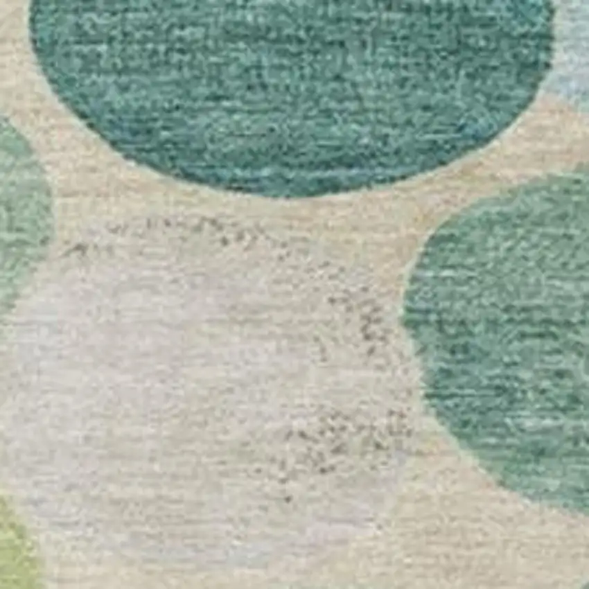 Teal Blue Green And Ivory Geometric Washable Indoor Outdoor Area Rug Photo 3
