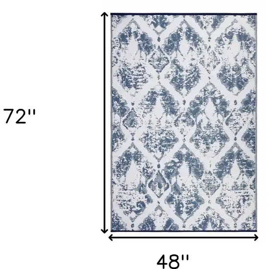 Teal Blue Indoor Outdoor Area Rug Photo 3