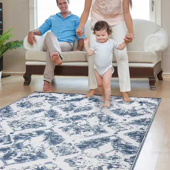 Teal Blue Indoor Outdoor Area Rug Photo 6