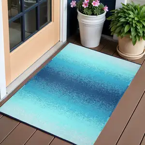 Photo of Teal Blue Indoor Outdoor Area Rug