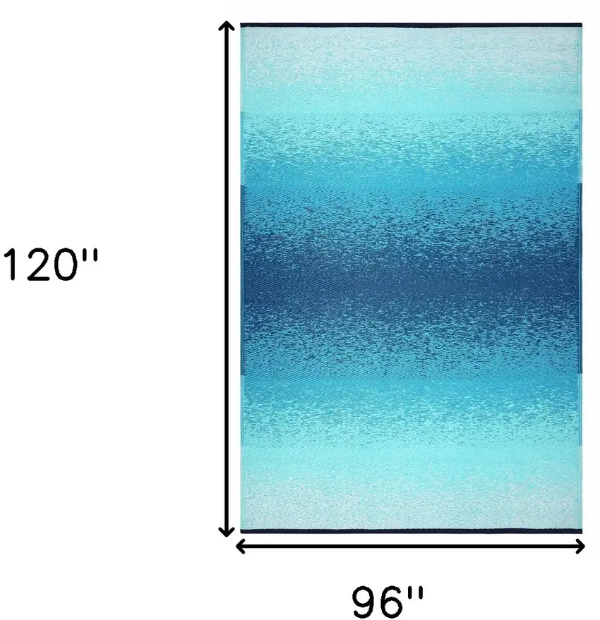 Teal Blue Indoor Outdoor Area Rug Photo 3