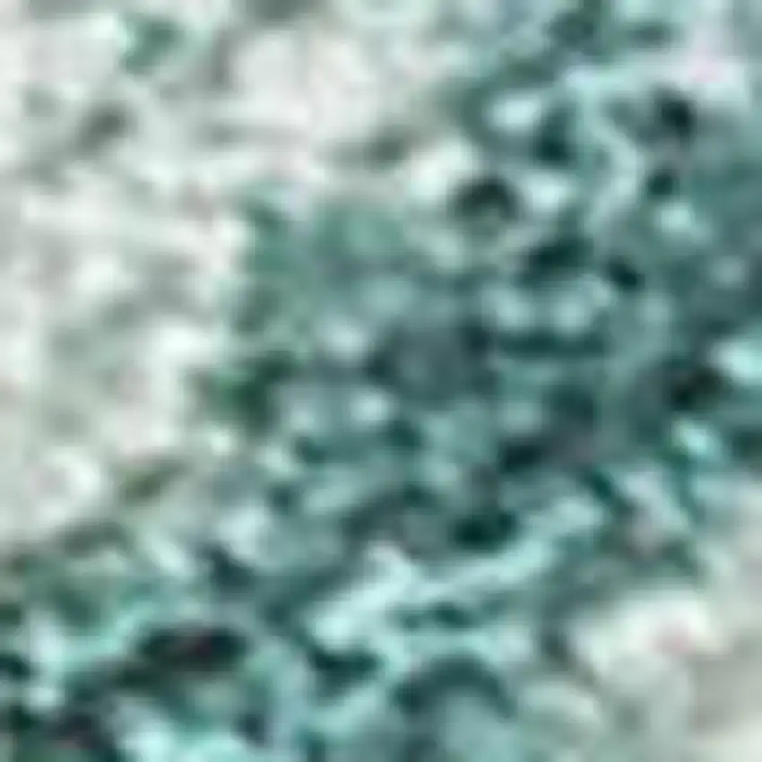 Teal Blue Ivory And Gold Abstract Washable Indoor Outdoor Area Rug Photo 2