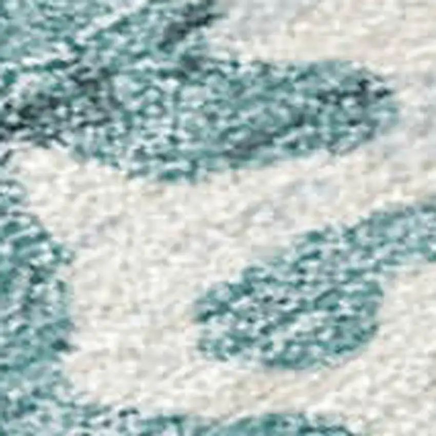 Teal Blue Ivory And Khaki Striped Washable Indoor Outdoor Area Rug Photo 2