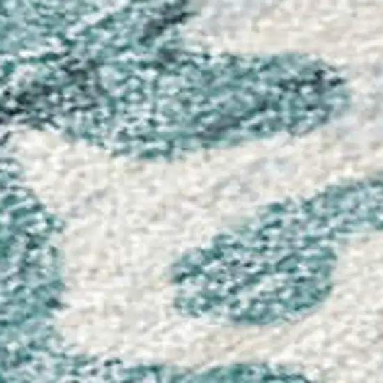 Teal Blue Ivory And Khaki Striped Washable Indoor Outdoor Area Rug Photo 3