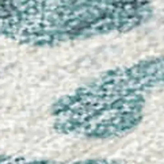 Teal Blue Ivory And Khaki Striped Washable Indoor Outdoor Area Rug Photo 2