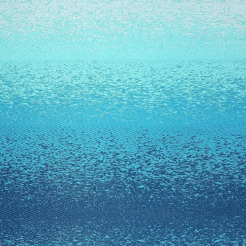 Teal Blue Machine Braided Distressed Area Rug With UV Protection Photo 8