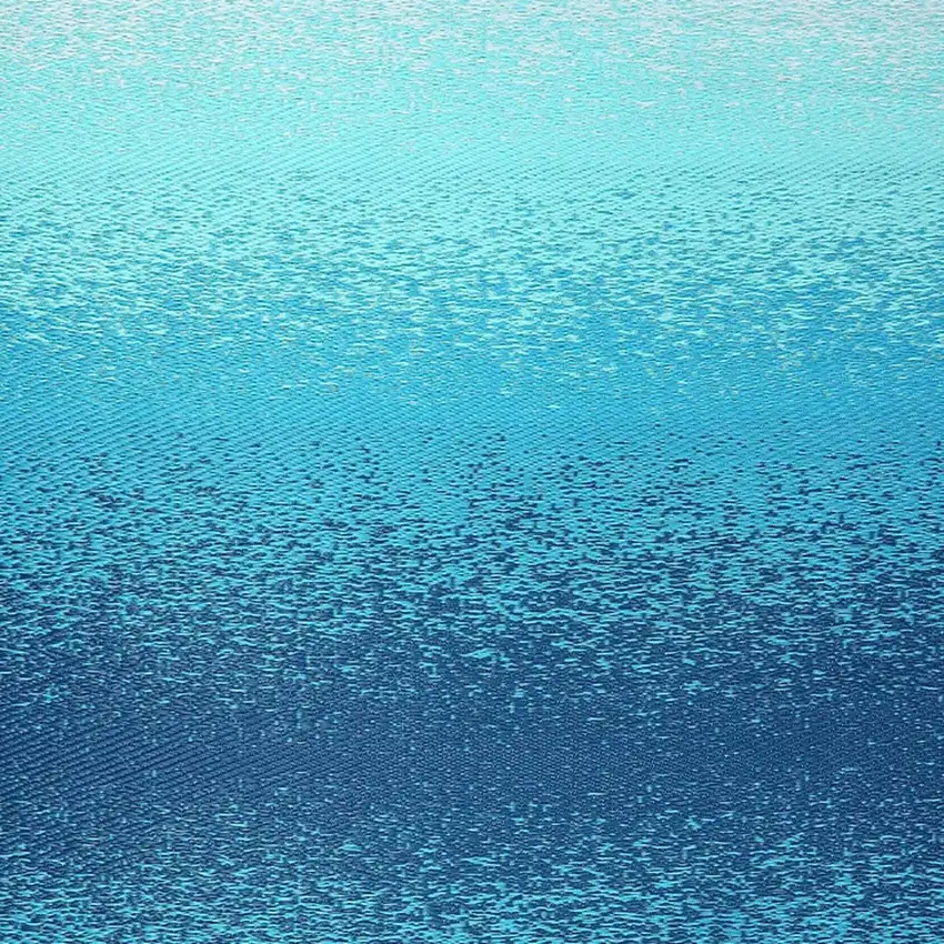 Teal Blue Machine Braided Distressed Area Rug With UV Protection Photo 9