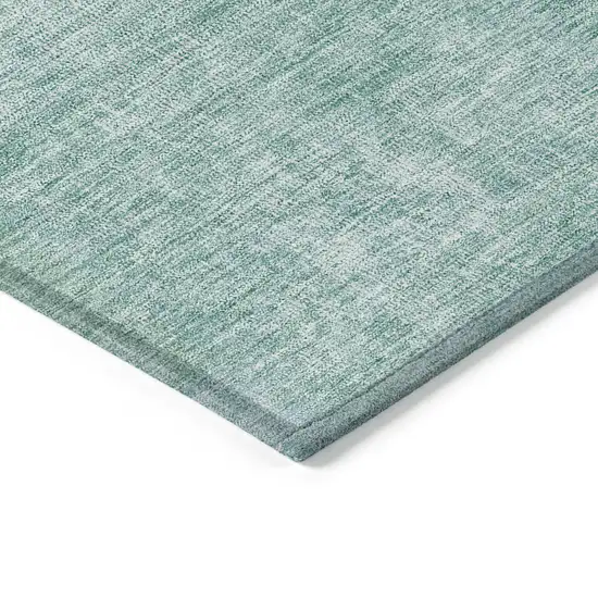 Teal Blue Sage And Green Patchwork Washable Indoor Outdoor Area Rug Photo 4