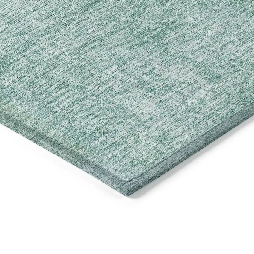 Teal Blue Sage And Green Patchwork Washable Indoor Outdoor Area Rug Photo 4