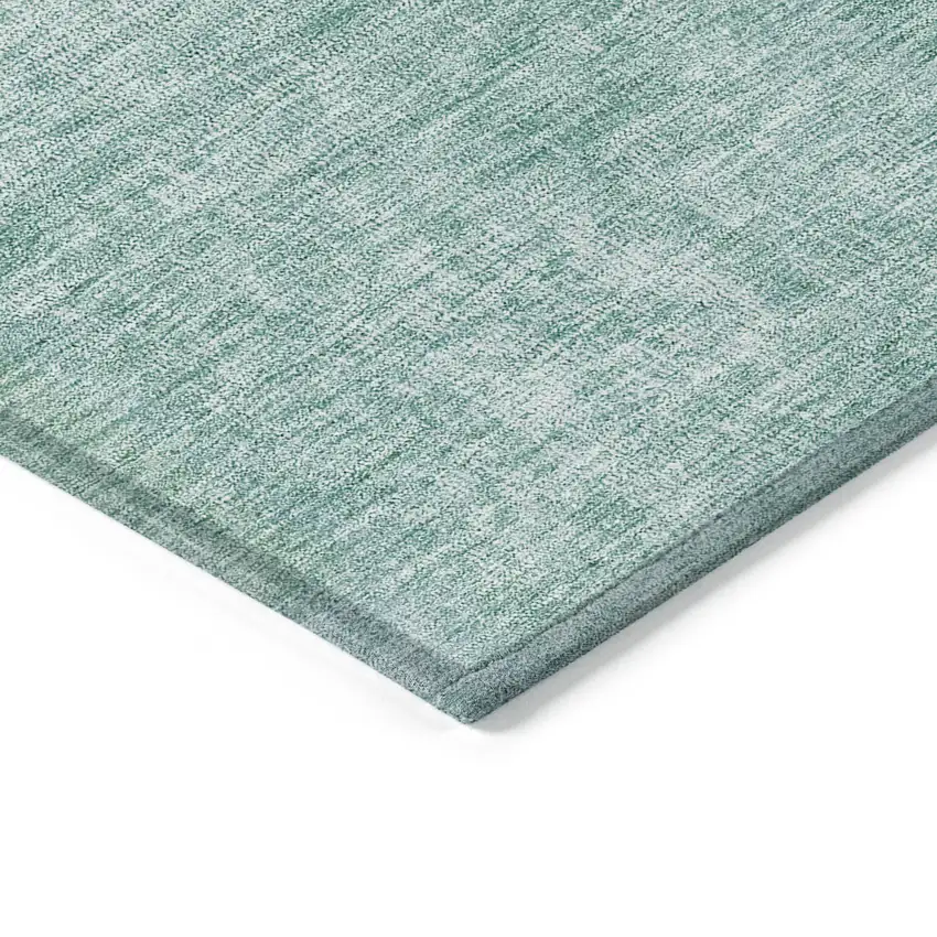 Teal Blue Sage And Green Patchwork Washable Indoor Outdoor Area Rug Photo 4