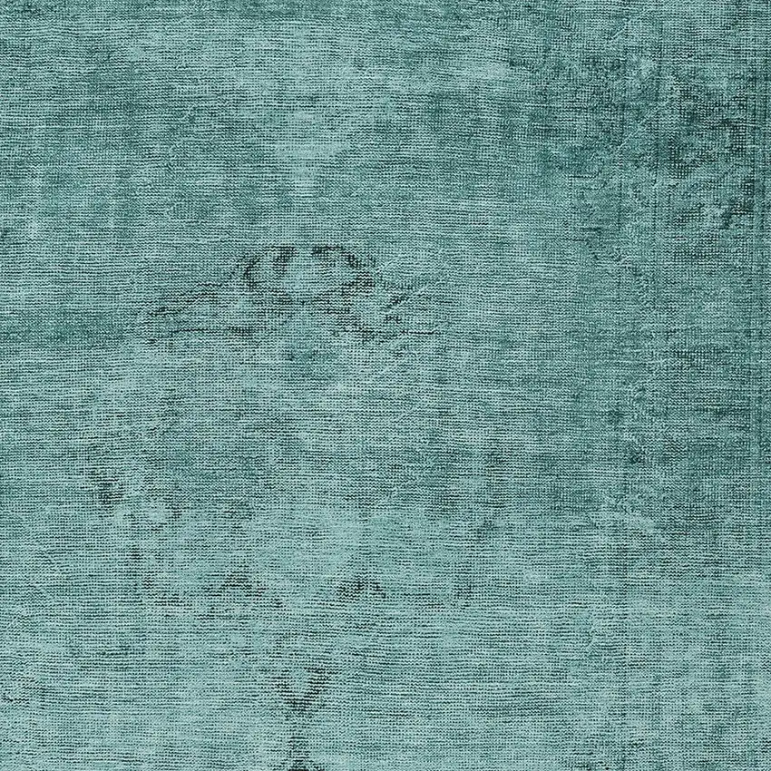 Teal Blue Turquoise And Charcoal Oriental Washable Indoor Outdoor Area Rug Photo 5