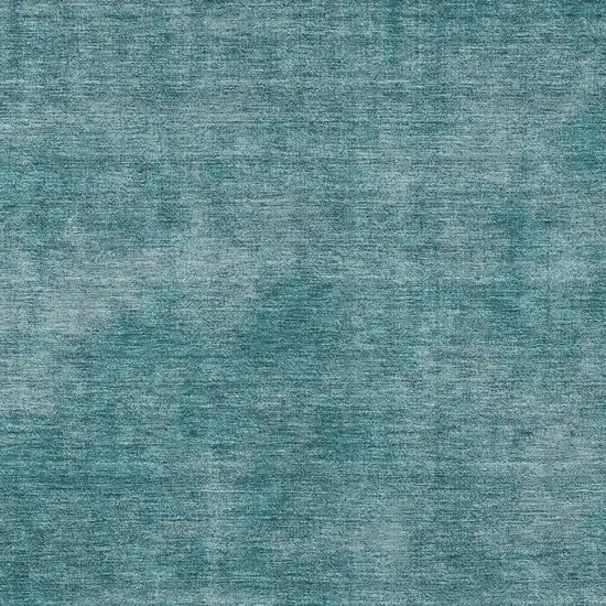 Teal Blue Washable Indoor Outdoor Area Rug Photo 5