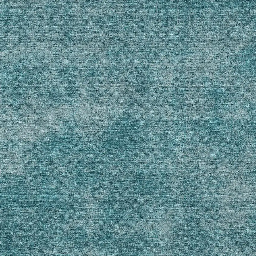 Teal Blue Washable Indoor Outdoor Area Rug Photo 5