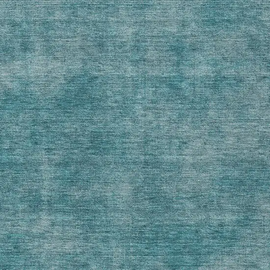 Teal Blue Washable Indoor Outdoor Area Rug Photo 5