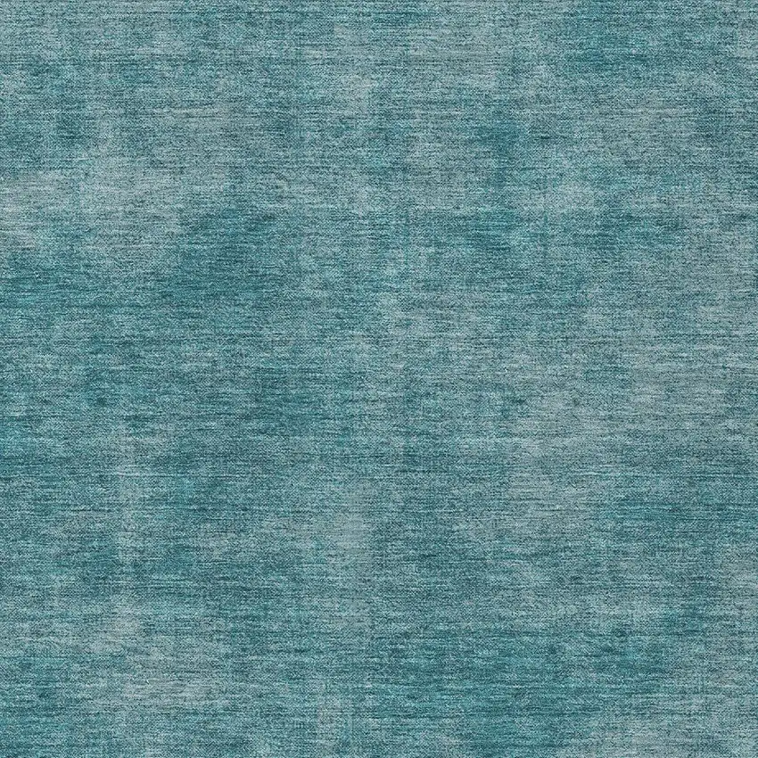 Teal Blue Washable Indoor Outdoor Area Rug Photo 5