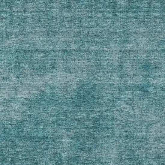 Teal Blue Washable Indoor Outdoor Area Rug Photo 5