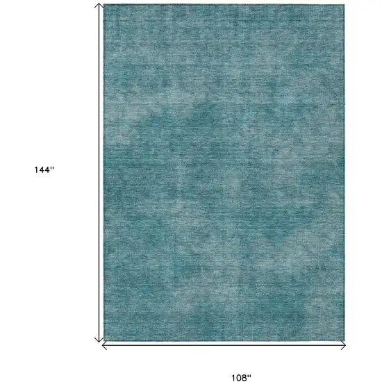 Teal Blue Washable Indoor Outdoor Area Rug Photo 3