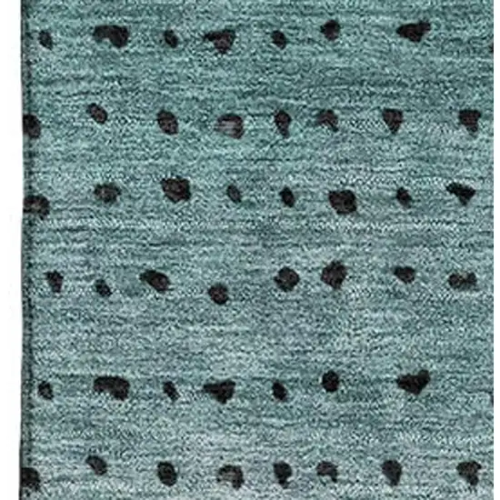 Teal Charcoal And Gray Abstract Washable Area Rug With UV Protection Photo 3