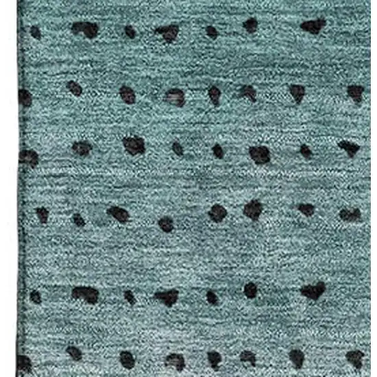 Teal Charcoal And Gray Abstract Washable Area Rug With UV Protection Photo 3