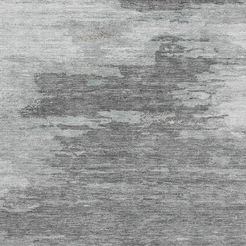 Teal Charcoal And Gray Abstract Washable Area Rug With UV Protection Photo 3