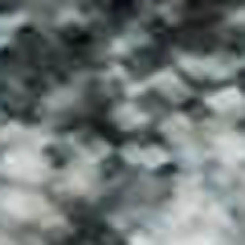 Teal Charcoal And Ivory Abstract Washable Area Rug With UV Protection Photo 1