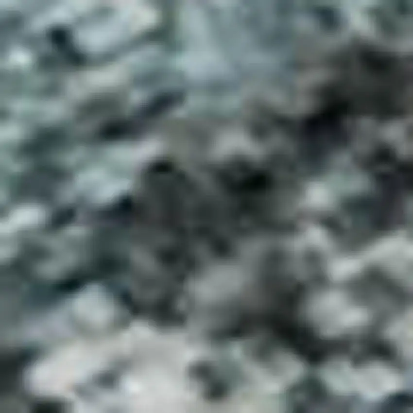 Teal Charcoal And Ivory Abstract Washable Area Rug With UV Protection Photo 1