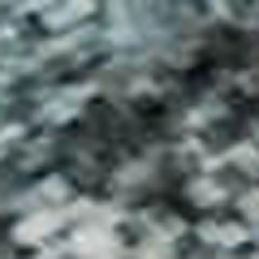 Teal Charcoal And Ivory Abstract Washable Area Rug With UV Protection Photo 1