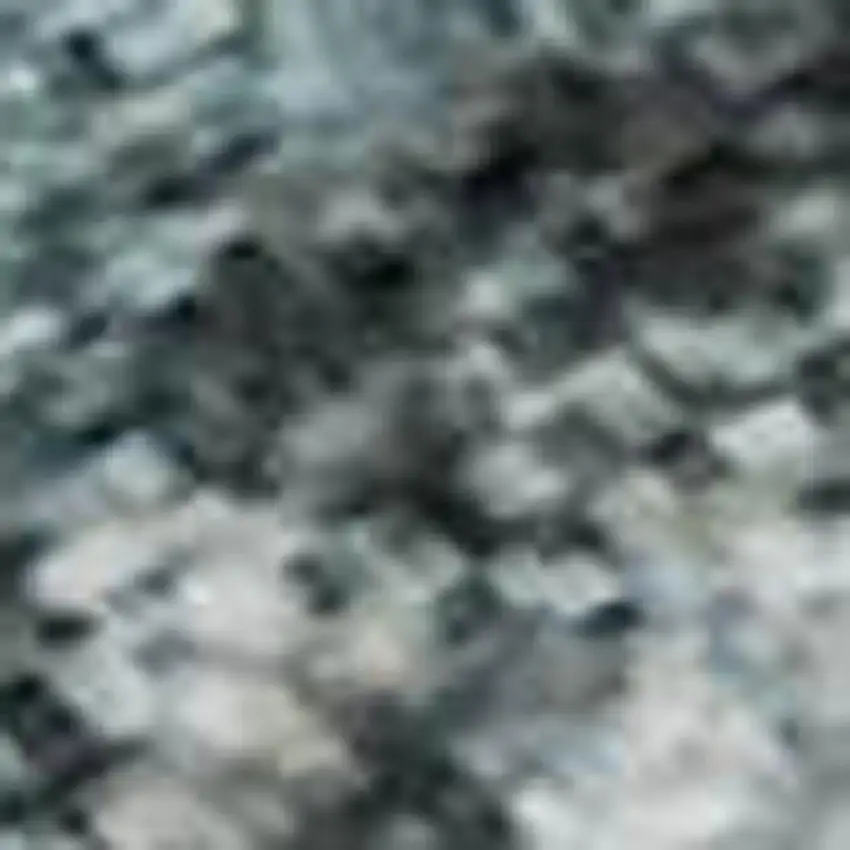 Teal Charcoal And Ivory Abstract Washable Area Rug With UV Protection Photo 3