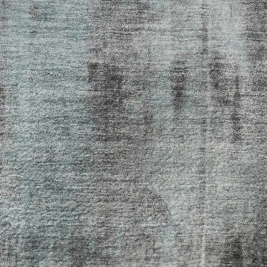 Teal Charcoal And Ivory Abstract Washable Area Rug With UV Protection Photo 8