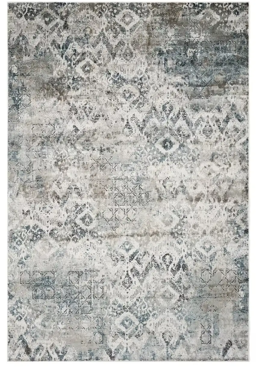 Teal Diamond Viscose Rug Photo 2