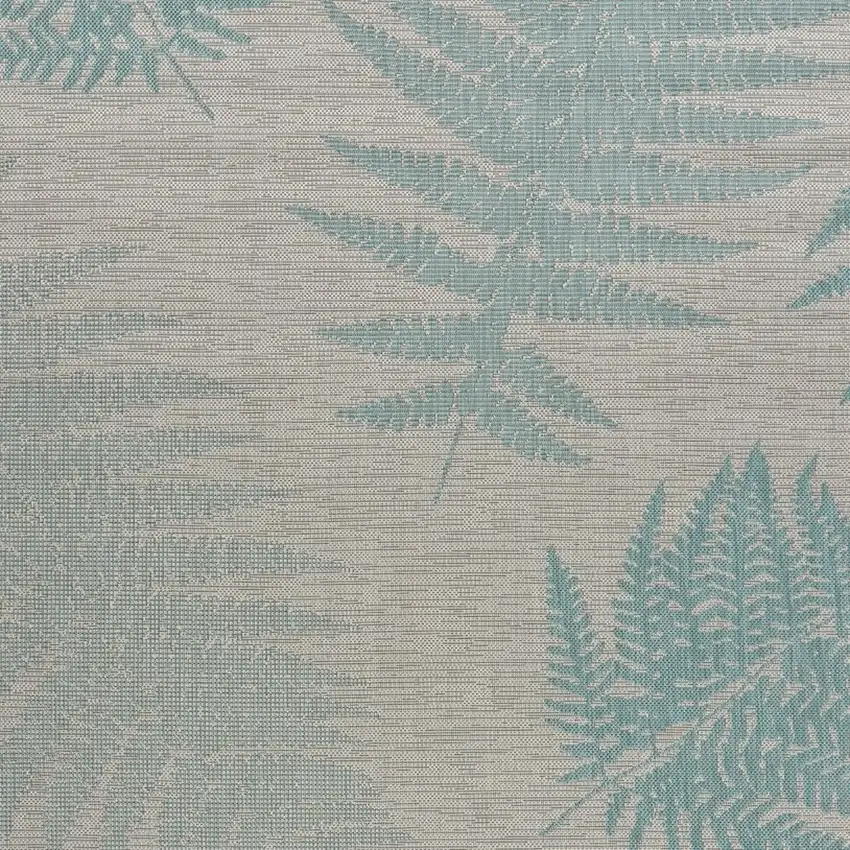 Gray Leaves Indoor Outdoor Area Rug Photo 4