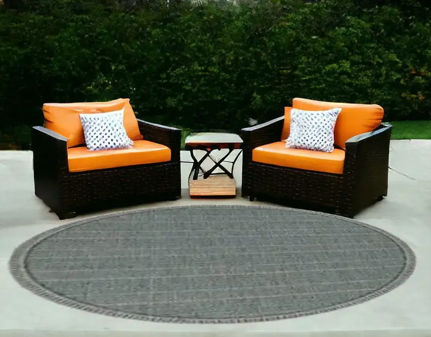 Teal Geometric Pattern Indoor Outdoor Area Rug Photo 1