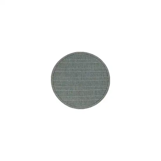 8' Teal Blue Southwestern Indoor Outdoor Area Rug Photo 2