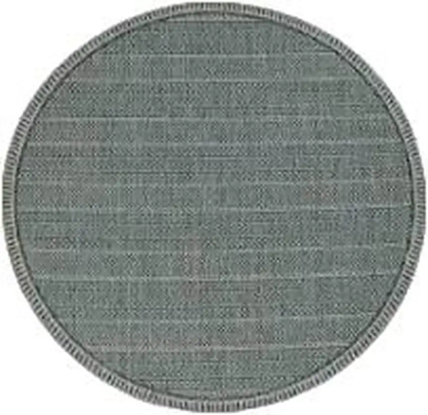8' Teal Blue Southwestern Indoor Outdoor Area Rug Photo 2