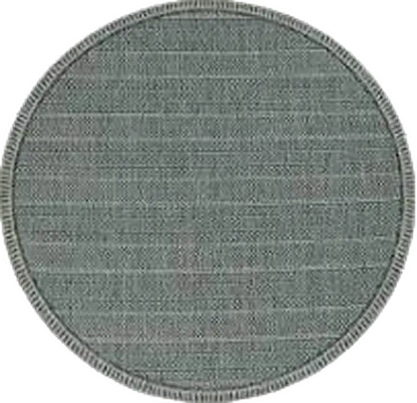 Teal Geometric Pattern Indoor Outdoor Area Rug Photo 2