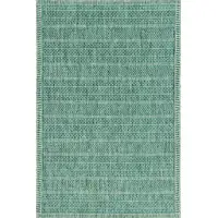 Photo of Teal Geometric Patterns Indoor Area Rug