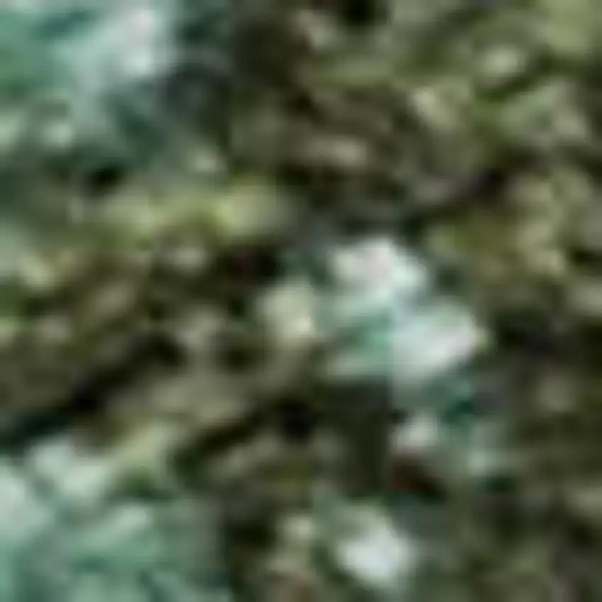 Teal Gold And Olive Green Abstract Washable Area Rug With UV Protection Photo 2