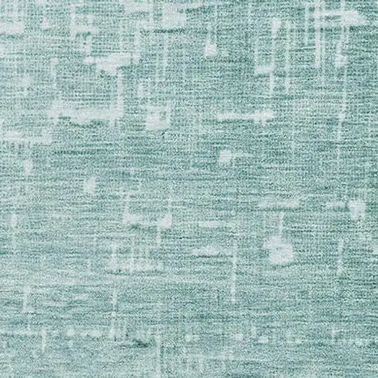 Teal Gray And Charcoal Ombre Washable Area Rug With UV Protection Photo 2