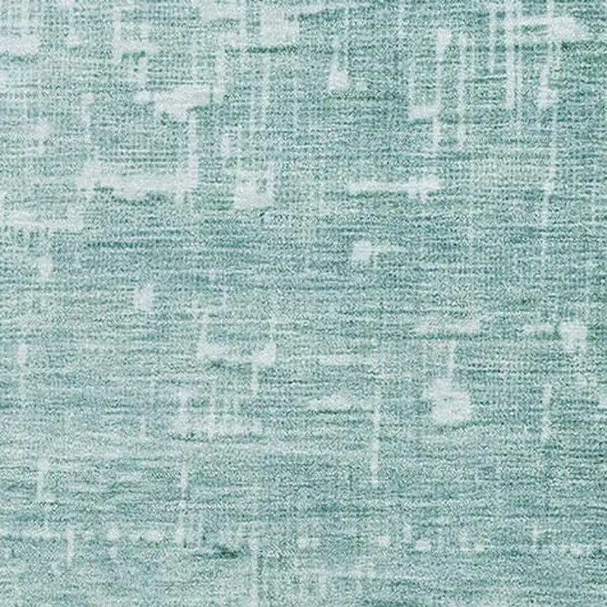 Teal Gray And Charcoal Ombre Washable Area Rug With UV Protection Photo 2