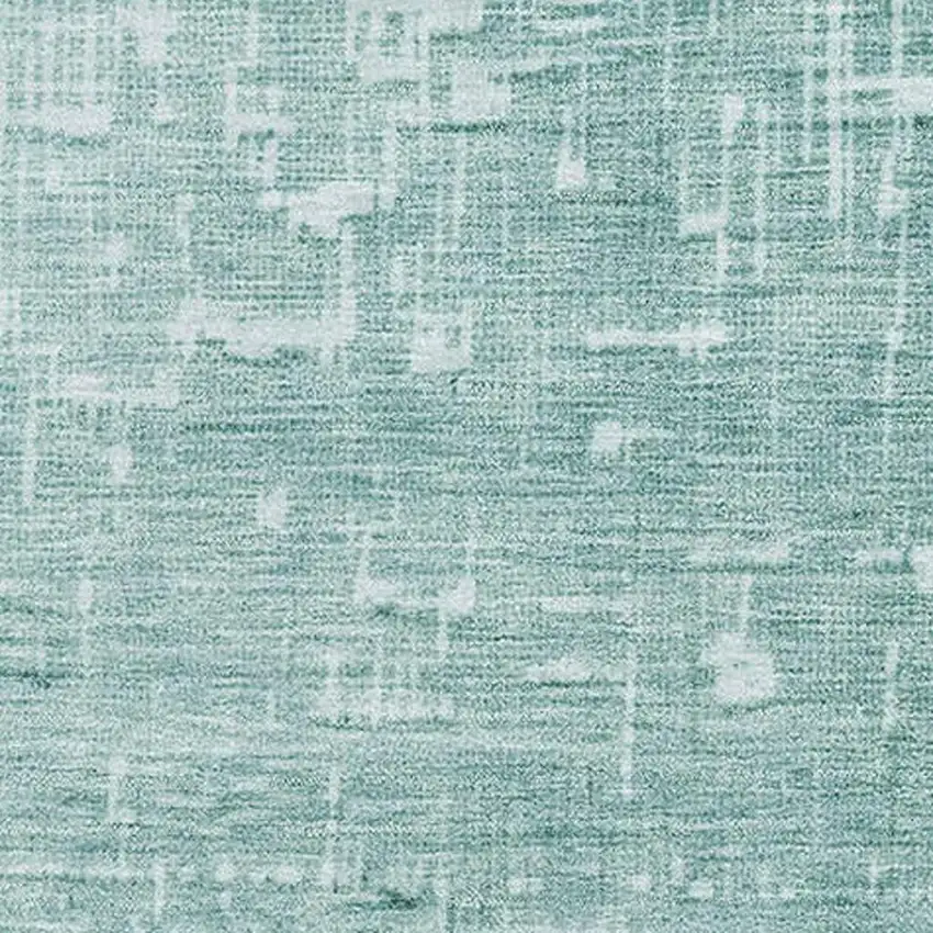 Teal Gray And Charcoal Ombre Washable Area Rug With UV Protection Photo 3