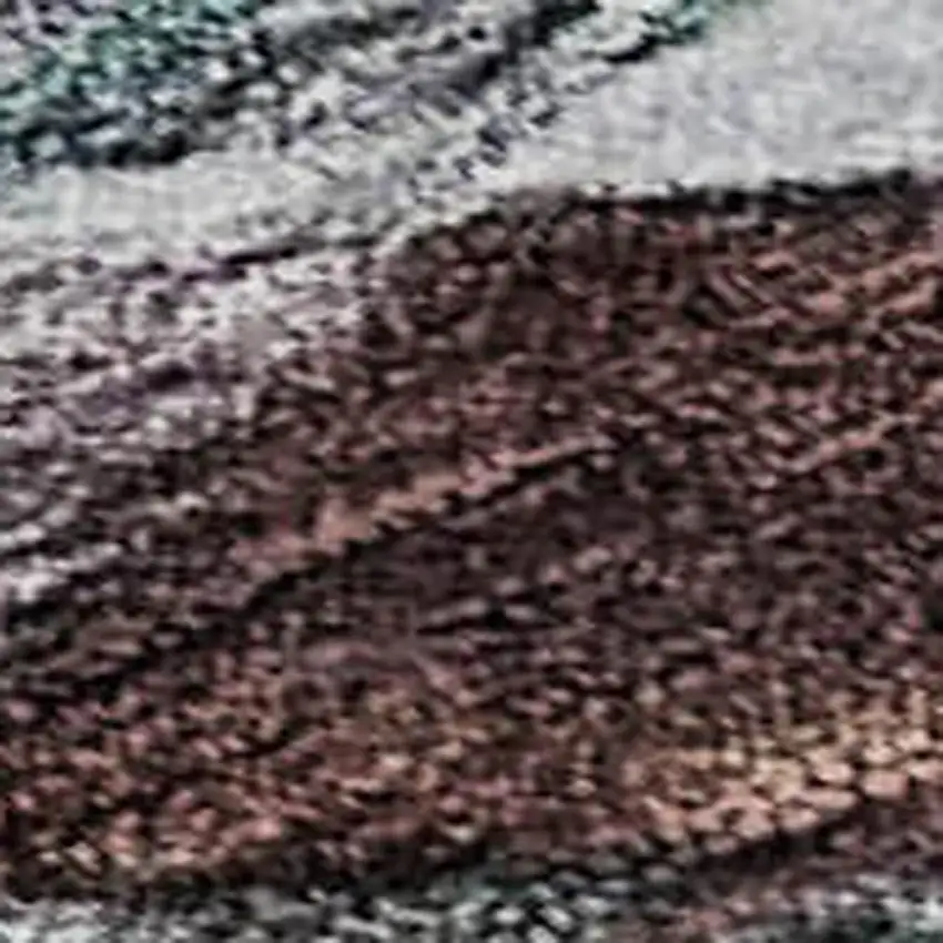 Teal Gray And Rust Abstract Washable Area Rug With UV Protection Photo 2