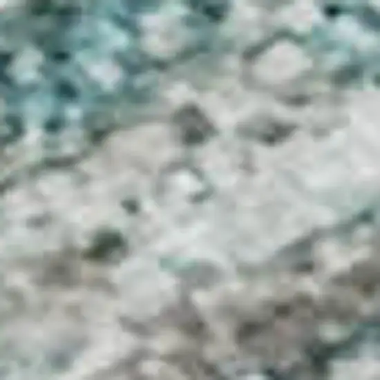 Teal Gray And Silver Abstract Washable Area Rug With UV Protection Photo 2